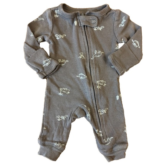 Carter's Other - Carters Baby Boy Preemie Outfit One Piece Romper Footless Clothes Gray Dinosaur